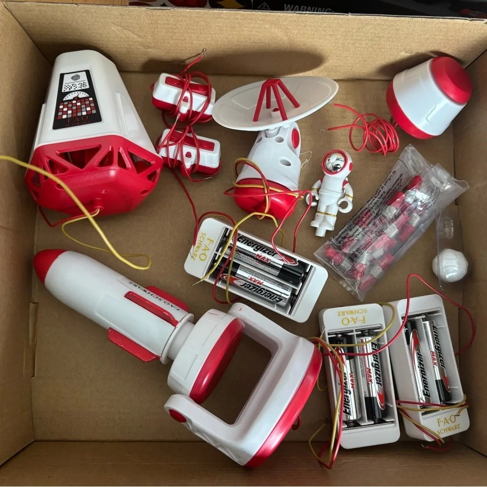 FAO Schwarz Circuit Space Station Set - Red, White, and Black